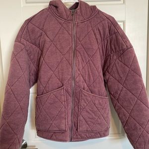 Wild Fable Quilted Puffer Jacket in Mauve